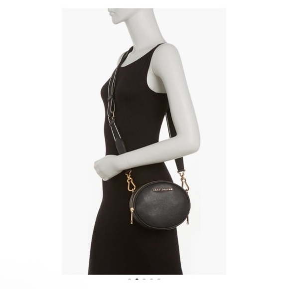 New! MARC JACOBS Logo The Rewind Leather Crossbody Bag in Salmon Pink - Picture 3 of 14